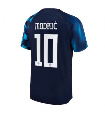 Chorwacja Luka Modric #10 Koszulka Wyjazdowych MŚ 2022 Krótki Rękaw